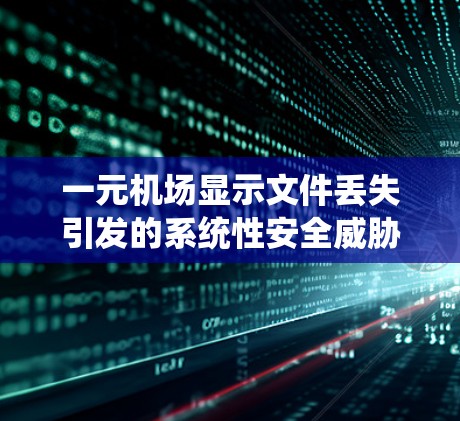 一元机场显示文件丢失引发的系统性安全威胁研究