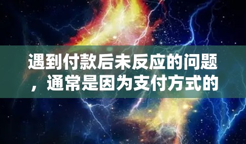 遇到付款后未反应的问题，通常是因为支付方式的问题。以下是逐步的解决方案