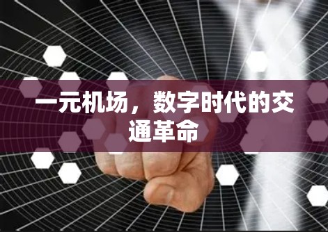 一元机场，数字时代的交通革命