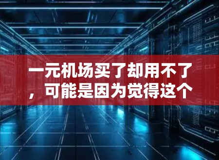 一元机场买了却用不了，可能是因为觉得这个机场太好了，或者太贵，或者环境太差。以下是一些可能的解决方案