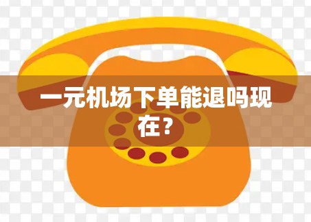 一元机场下单能退吗现在？