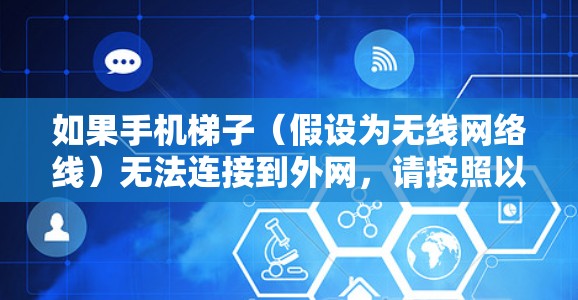 如果手机梯子（假设为无线网络线）无法连接到外网，请按照以下步骤操作