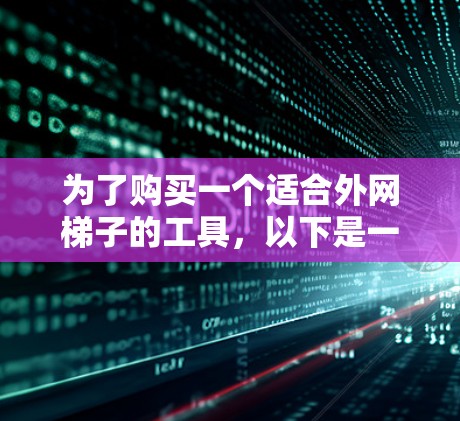 为了购买一个适合外网梯子的工具，以下是一些关键点和建议