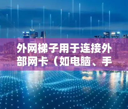外网梯子用于连接外部网卡（如电脑、手机）到局域网卡，用于网络连接。以下是详细的使用步骤