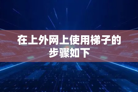 在上外网上使用梯子的步骤如下