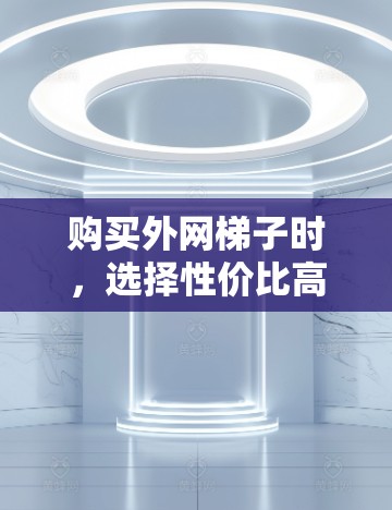 购买外网梯子时，选择性价比高的选项需要综合考虑成本、质量、安装便利性和售后服务等因素。以下是一些实用的建议
