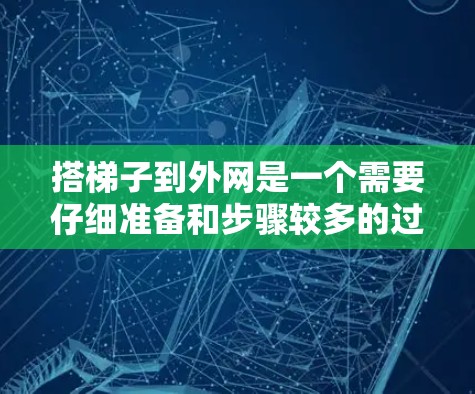 搭梯子到外网是一个需要仔细准备和步骤较多的过程，以下是一步步的建议
