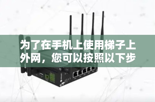 为了在手机上使用梯子上外网，您可以按照以下步骤进行操作