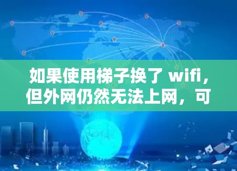 如果使用梯子换了 wifi，但外网仍然无法上网，可能是梯子没有正确安装或使用。以下是一些可能的原因和解决方法
