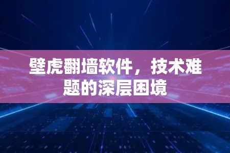 壁虎翻墙软件，技术难题的深层困境