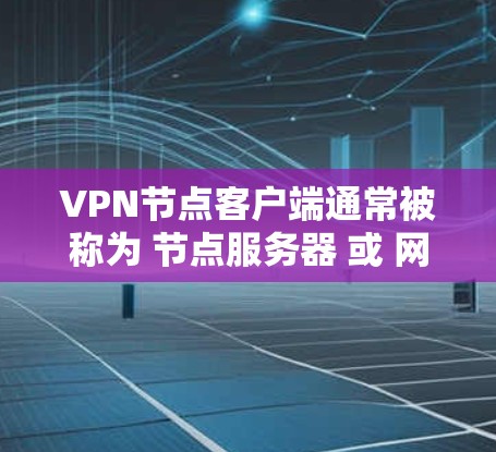 VPN节点客户端通常被称为 节点服务器 或 网络服务器，用于连接到VPN服务。它们负责接收和发送网络的数据，加密连接，确保数据的安全性