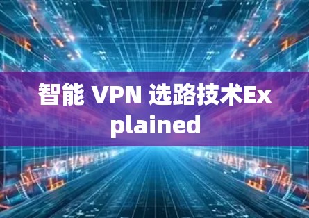 智能 VPN 选路技术Explained