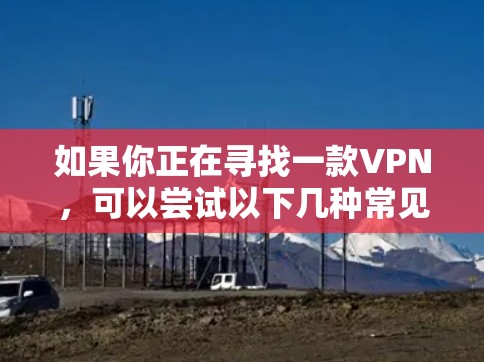 如果你正在寻找一款VPN，可以尝试以下几种常见的VPN服务