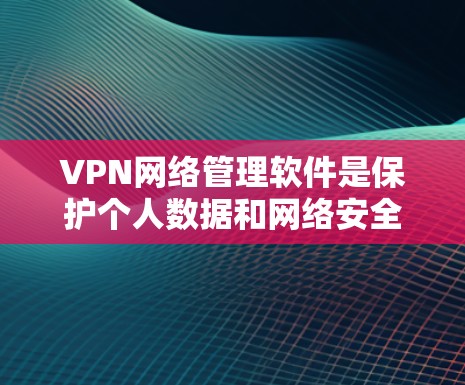 VPN网络管理软件是保护个人数据和网络安全的重要工具，以下是使用这些软件的基本步骤和技巧