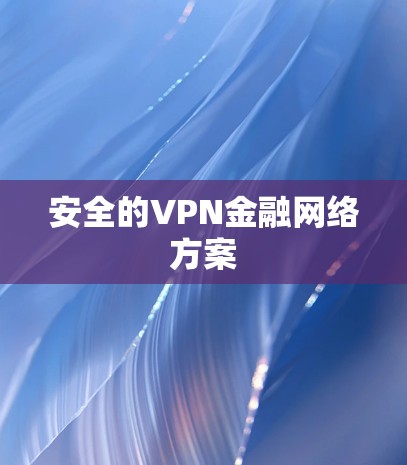 安全的VPN金融网络方案