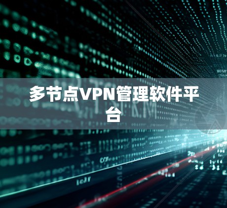 多节点VPN管理软件平台