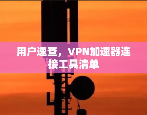 用户速查，VPN加速器连接工具清单