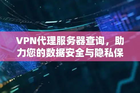 VPN代理服务器查询，助力您的数据安全与隐私保护