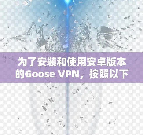 为了安装和使用安卓版本的Goose VPN，按照以下步骤操作
